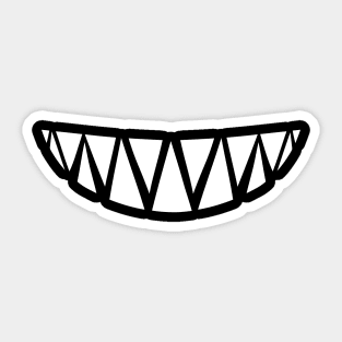 MADNESS || WHITE SHARK JAW TEETH GRILLZ Sticker